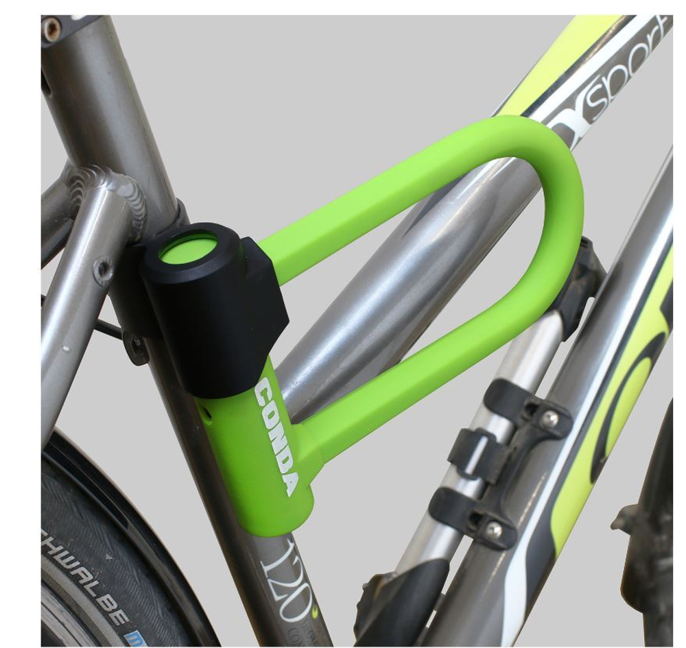 Замок навесной Авангард ANACONDA Т608 GREEN (зел.) силикон с креплением на раму всепогодный/14854