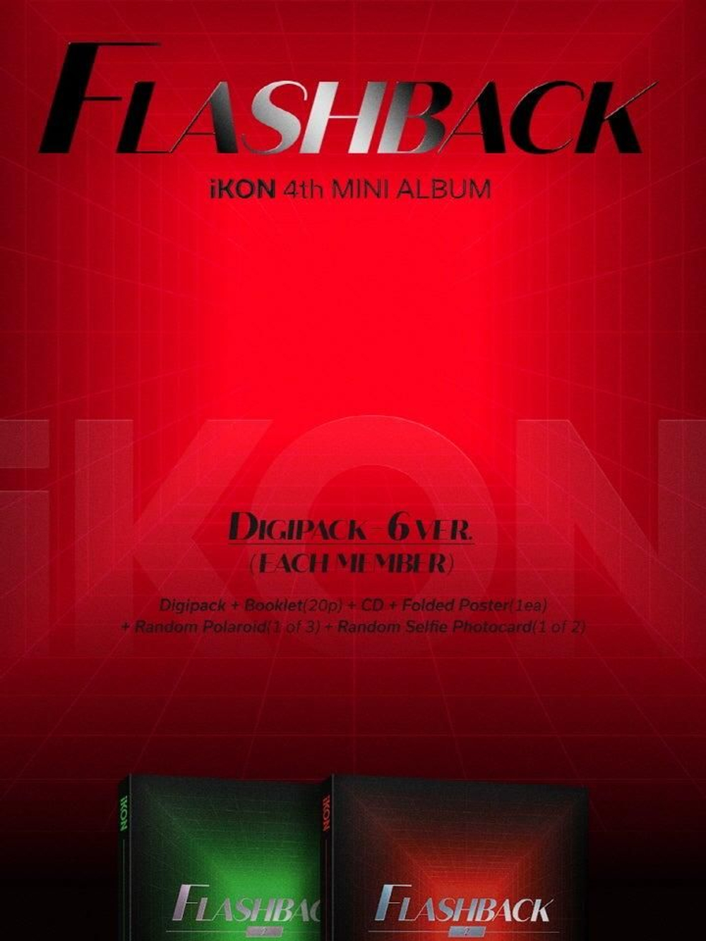 Альбом iKON - FLASHBACK 4th Mini Album DIGIPACK 6 Version SET