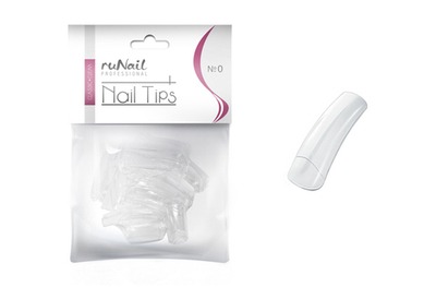 Типсы классические, прозрачные RuNail Арт.1471  50 шт №0