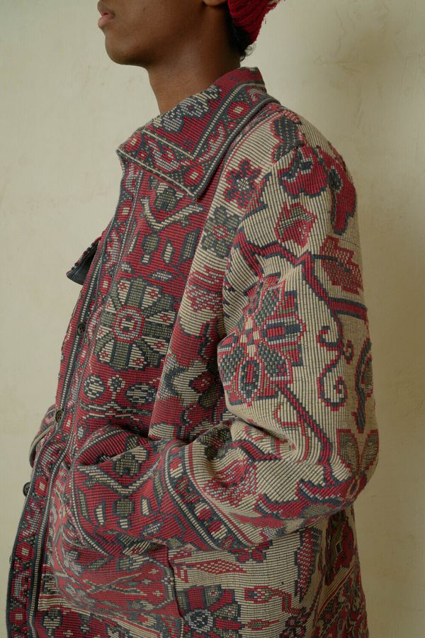 Куртка Удлиненная Теплая / Long Padded бордовая - фото 6