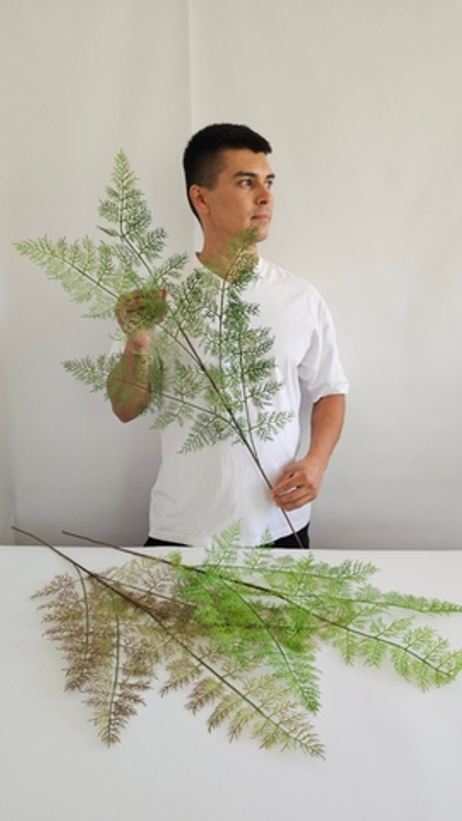 Ветка папоротника одиночная / Арт 3072