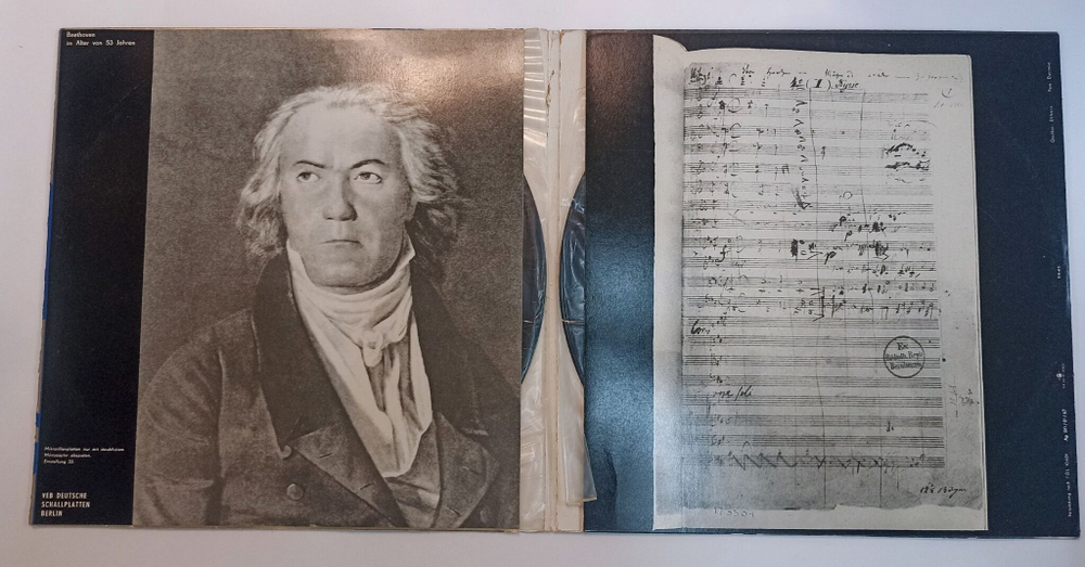 Винтажная виниловая пластинка LP Ludwig Van Beethoven Бетховен Missa Solemnis D dur Op. 123 Дирижер Герберт Фон Караян 2LP (GDR 1966)