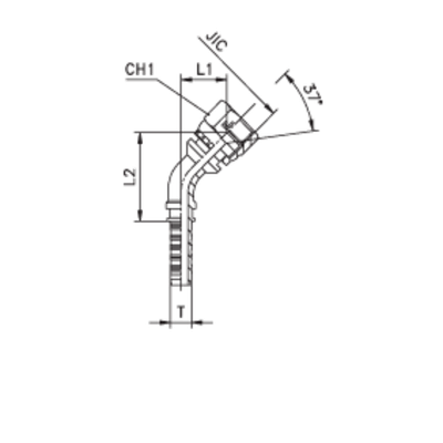 Фитинг DN 10 JIC (Г) 3/4 (45)