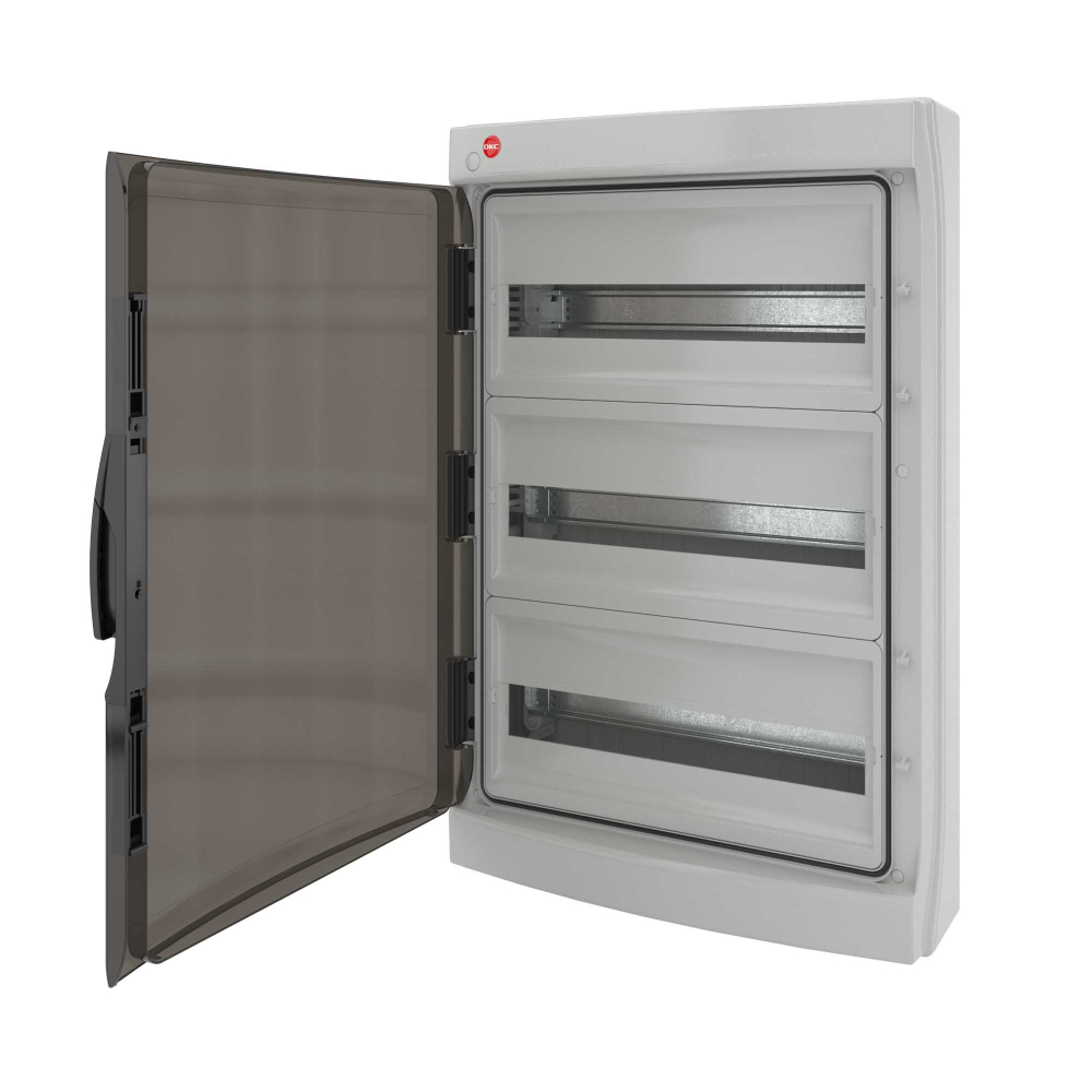 Щиток настенный с дверцей 54 мод.,IP65, серый, с клеммным блоком 160А