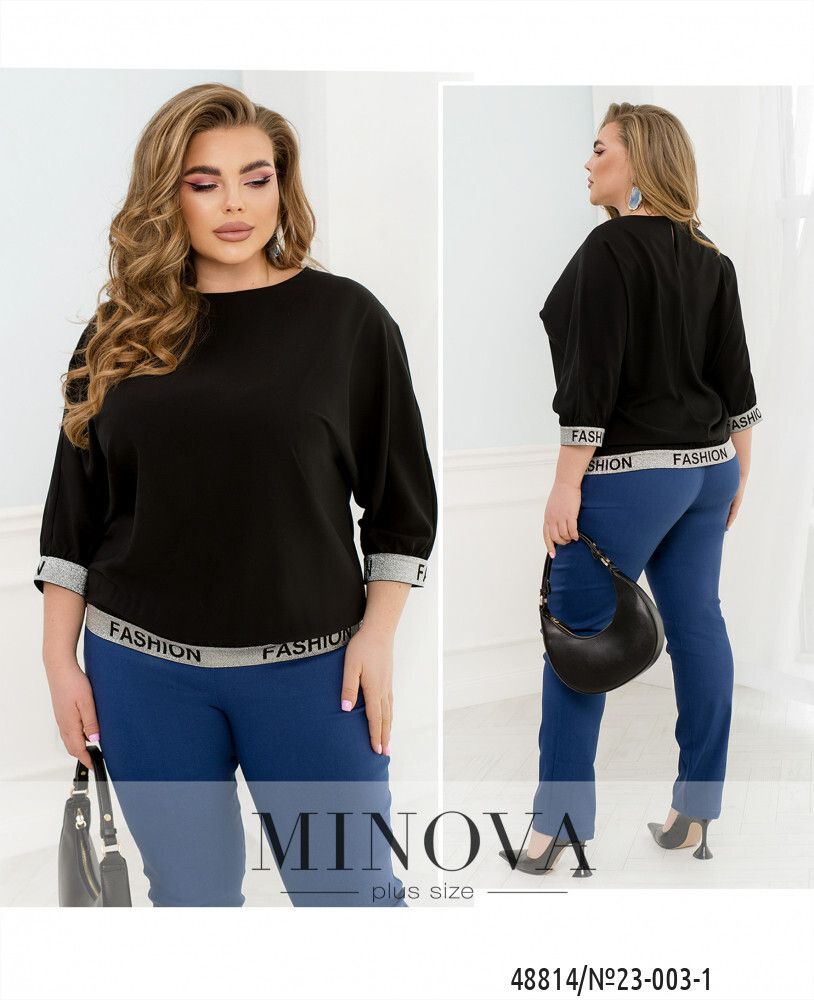 Блуза 23-003-1-Черный Minova