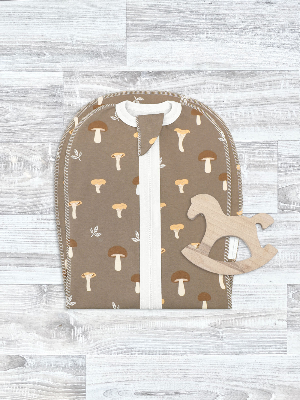 Пелёнка-кокон Mjölk Грибочки, уценка