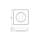 Накладка CYLINDER ET/SQ-21GP-2 золото 2шт.