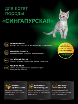 Корм для котят породы Сингапурская, с ягненком, 2 кг