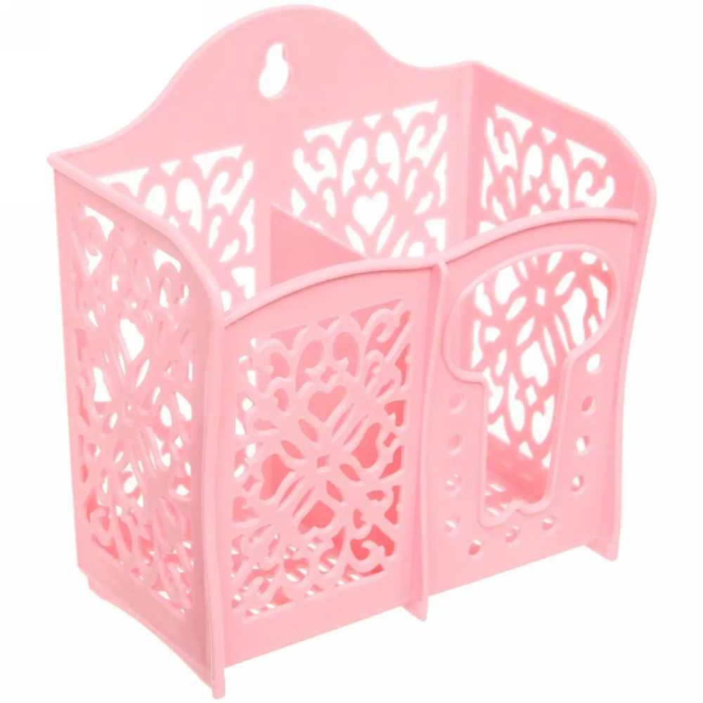 Подставка для столовых приборов «Ажур»13*7,5*14,5см пластиковая, 2 секции