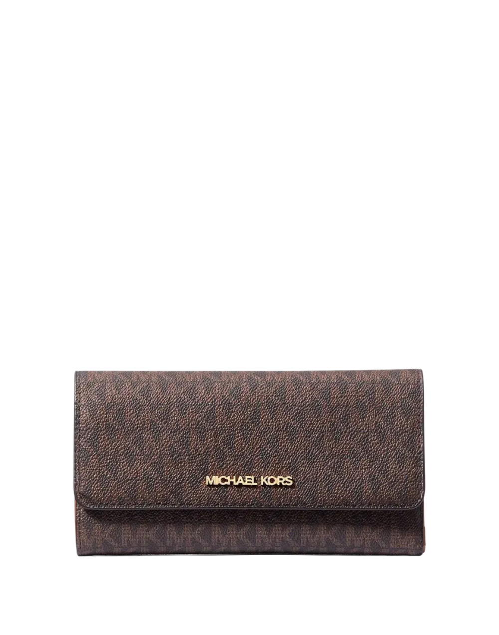 Кошелек Michael Kors Jet Set Large Logo Trifold | Коричневый с песочным