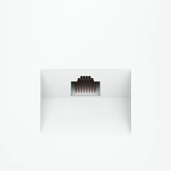 Розетка компьютерная встраиваемая VOLTUM S70 RJ45 кат.6, (белый матовый) vls060102