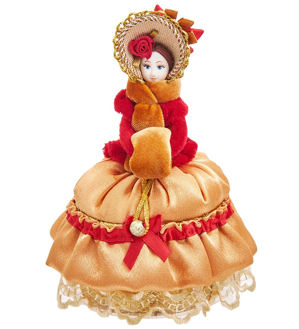 RK-734/ 3 Кукла-шкатулка «Дама с муфтой»