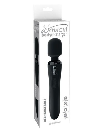 Вибромассажер для тела перезаряжаемый черный Wanachi Body Recharger