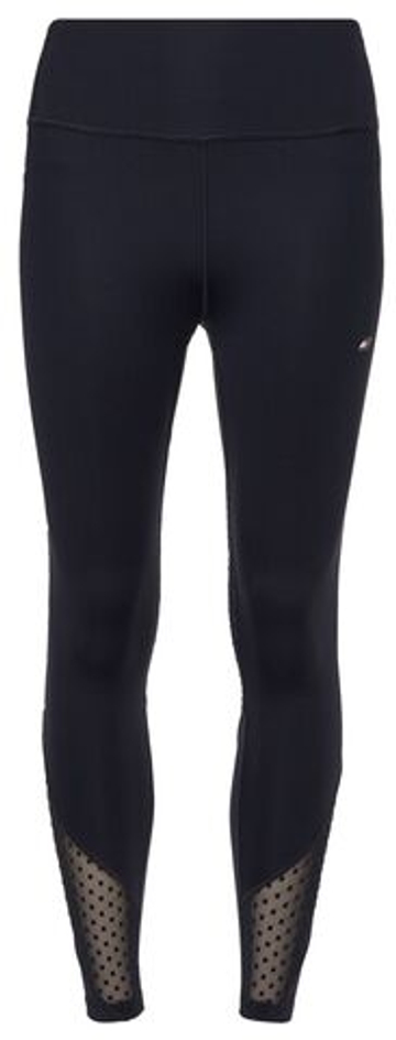 Leginsy Tommy Hilfiger HW Flock Mesh Mix Legging - Бирюзовый