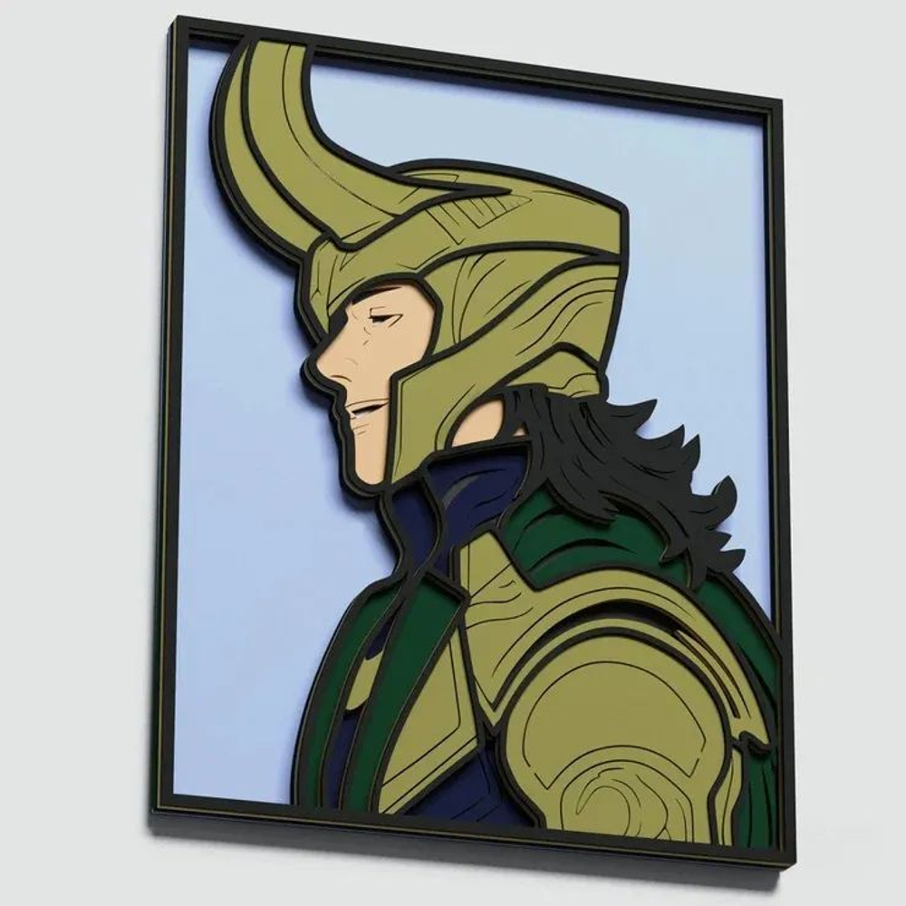 3D Картина по номерам из дерева Локи, 23x30 см