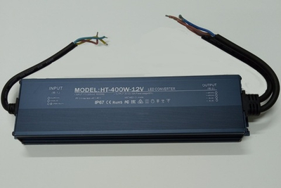 Блок питания 400Вт, 12В, IP67 металл