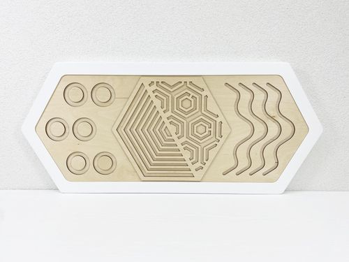 Декоративная тактильная панель - «Рельефные формы»