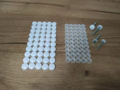 Декоративный колпачок для самореза белый 50 штук