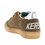 Golden Goose Ball Star / Замша коричневая / оранжевые шнурки
