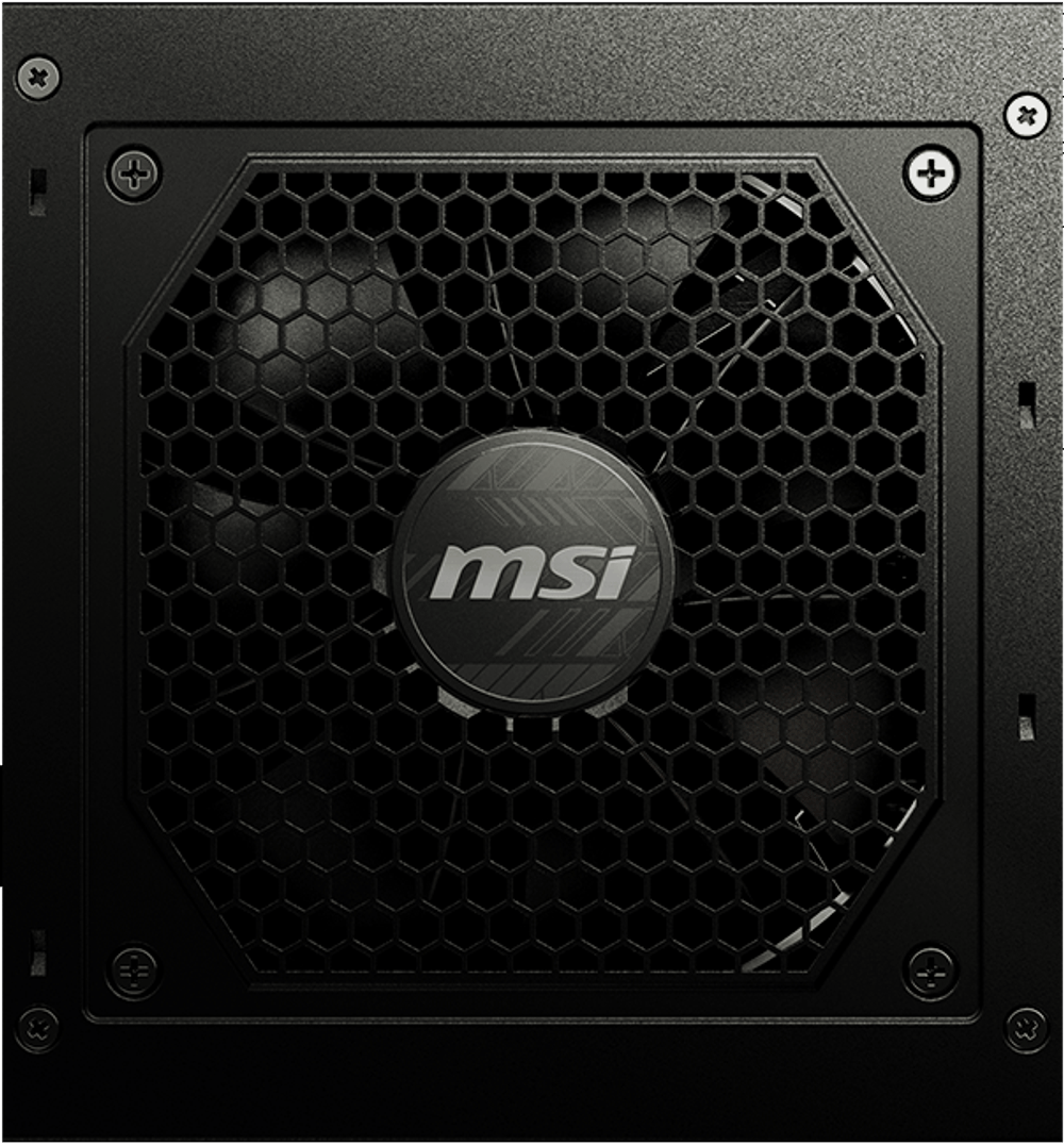 Блок питания MSI  750W, MAG A750GL PCIE5, Full Modular, ATX, 80+ GOLD, КПД >90%, Fan 120mm, Черный