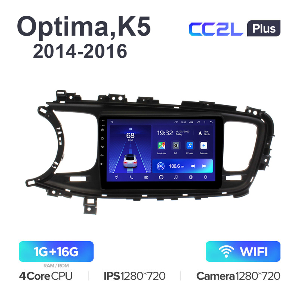 Teyes CC2L Plus 9" для Kia Optima, K5 2014-2016