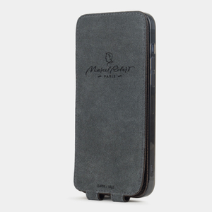 Чехол для iPhone 14 Pro Max из кожи сафьяно, коричневого цвета