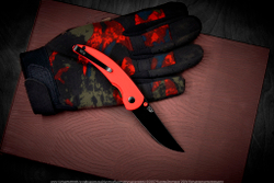 Складной нож Kizer Chili Pepper сталь 154CM Черное Покрытие рукоять G10