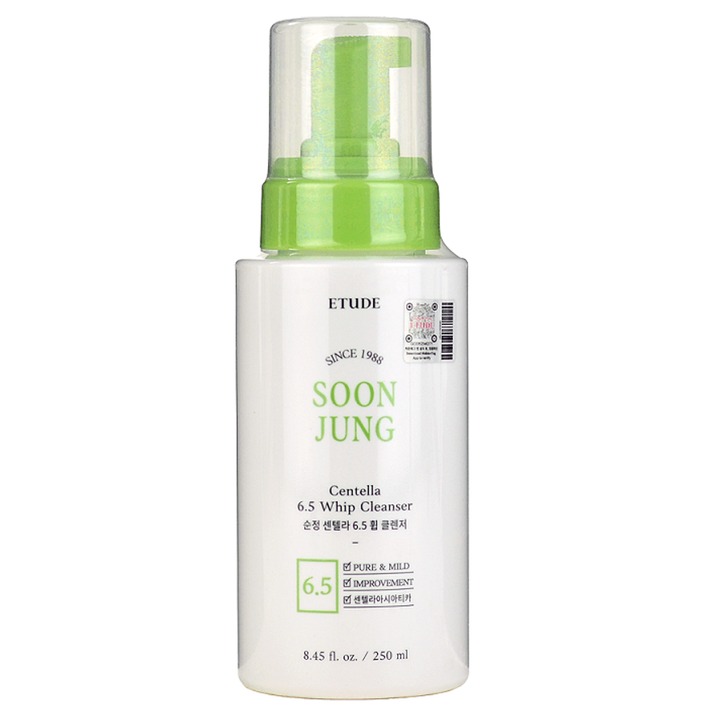 Пена-мусс для умывания Etude House Soon Jung Centella 6.5 Whip Cleanser 250 мл