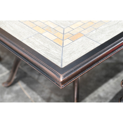 Обеденная группа из литого алюминия стол Древний путь(185х100) + 8 кресел Финляндия (9 предметов)