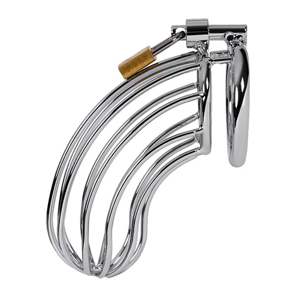 Серебристый пояс верности на замочке ToyFa Metal 717203