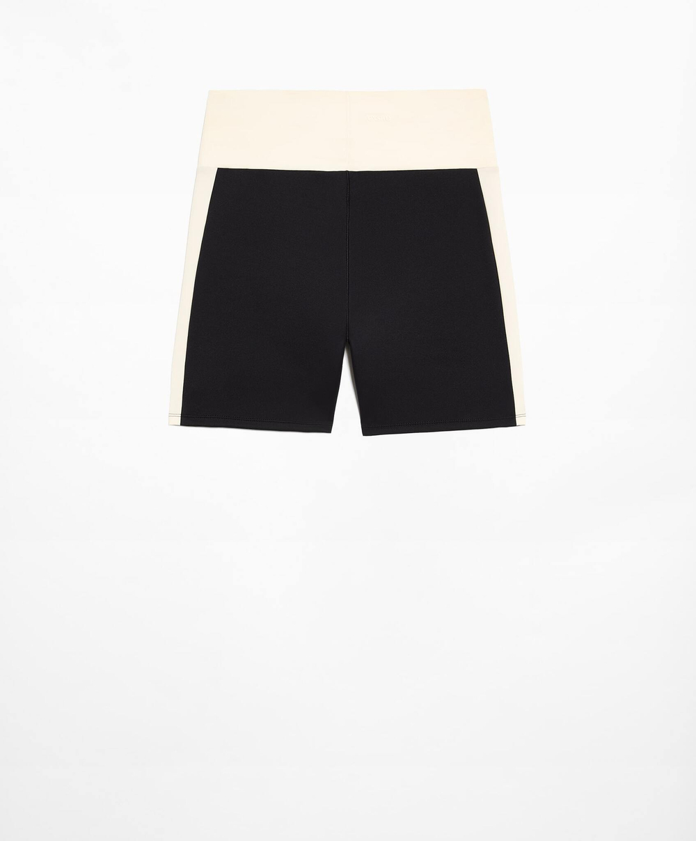 Oysho Легинсы-шорты Perfect-Adapt 10 см с широким поясом V-образной формы, черный