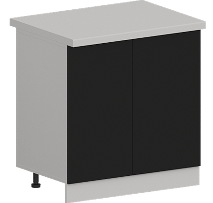 Кухня Модуль ШН 800 Белый / Черный матовый