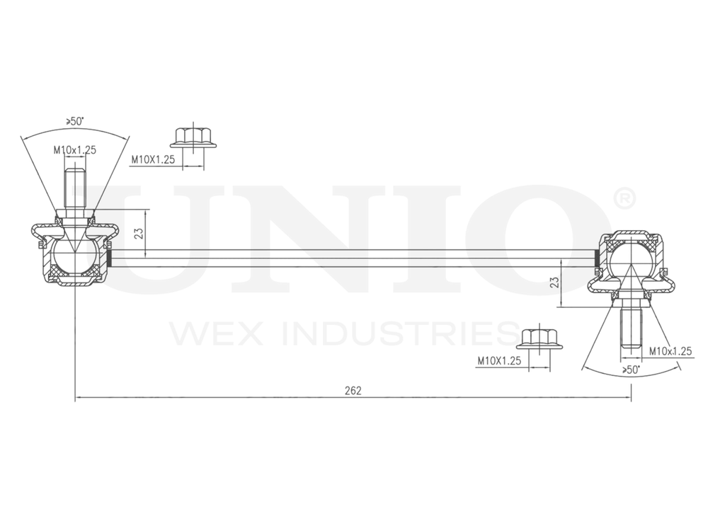 Стойка стабилизатора передняя UNIO SSP-50128