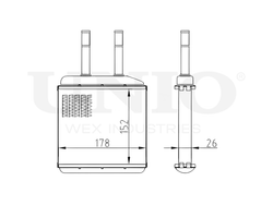 Радиатор отопителя UNIO RAD-20006