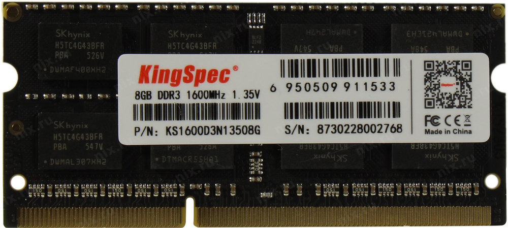 KingSpec &lt;KS1600D3N13508G&gt; DDR3  SODIMM 8Gb  &lt;PC3-12800&gt;