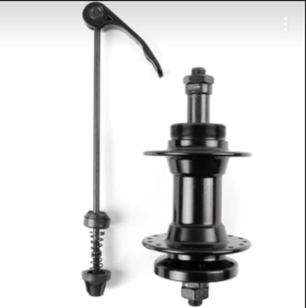 Втулка задняя алюм 3/8"*14G*32H*135*145 на эксцентр, под трещотку под диск,на промподшип, черная