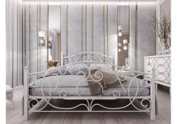 Полутораспальная кровать Викси 140х200 белая