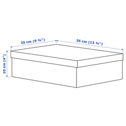 IKEA TJENA  (ИКЕА ТЙЕНА)  -  Контейнер с крышкой, белый, 25x35x10 см
