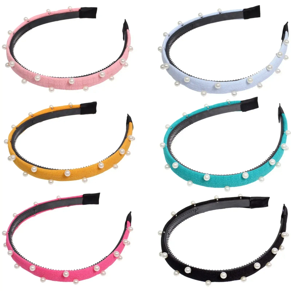 Ободок для волос «МАРЦИПАН», лиама, ширина 1см, микс 6 цветов