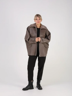 Дубленка зимняя натуральная оверсайз больших размеров