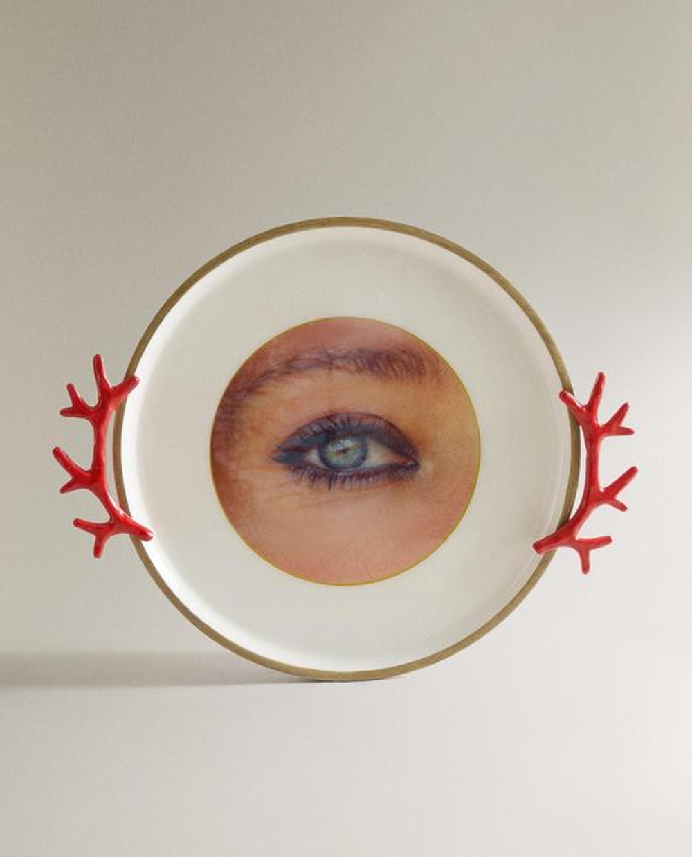 ZARA HOME - MARISA BERENSON ДЕКОРАТИВНЫЙ ПОДНОС, КОРАЛЛОВЫЙ