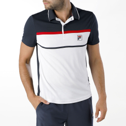 Мужское теннисное поло Fila Anton Polo Men - White, Dark Blue