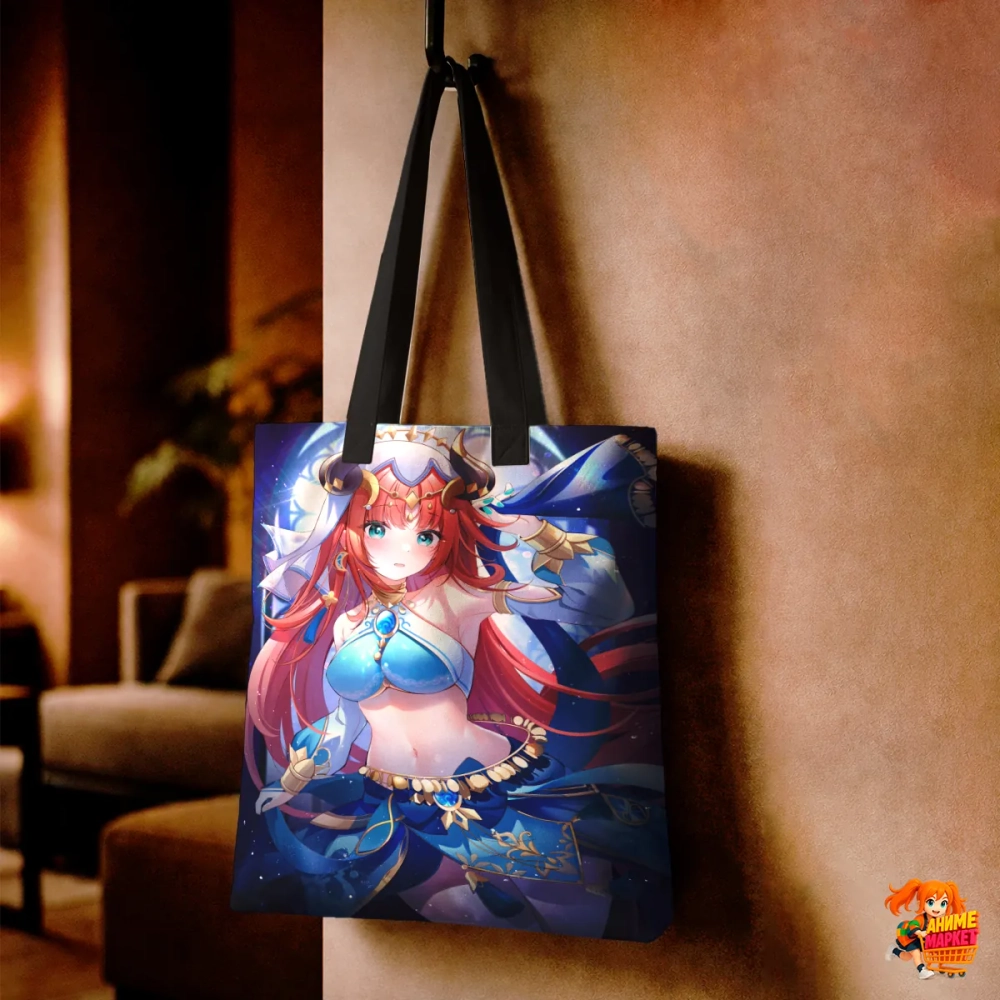 Сумка шоппер с принтом Genshin Impact