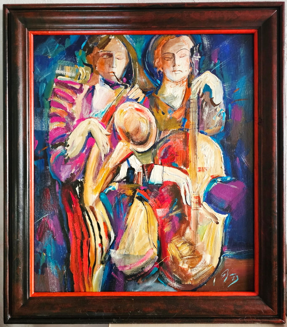 И.А. Сулковский "Джаз" Холст, темпера 65х75 см