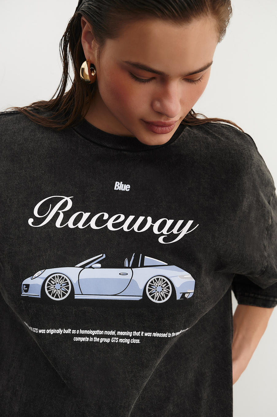 Футболка с принтом "Blue raceway"