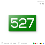 Номер на дверь 527, табличка на дверь для офиса, квартиры, кабинета, аудитории, склада, зеленая 120х70 мм, Айдентика Технолоджи