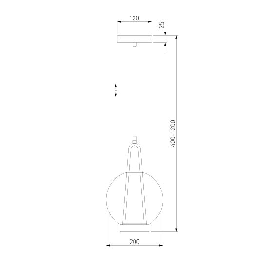 50267/1 LED/ подвесной светильник/ черный