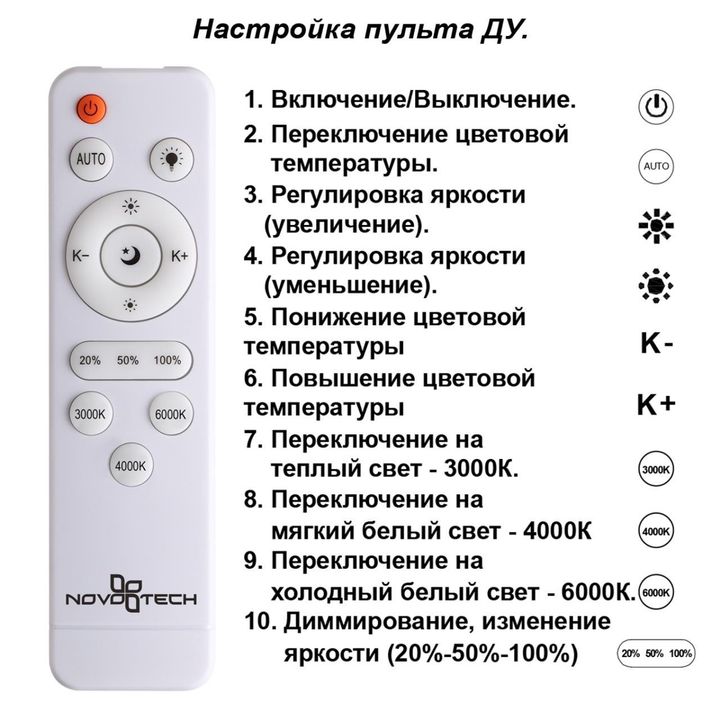 Потолочная светодиодная люстра Novotech Calm 358932