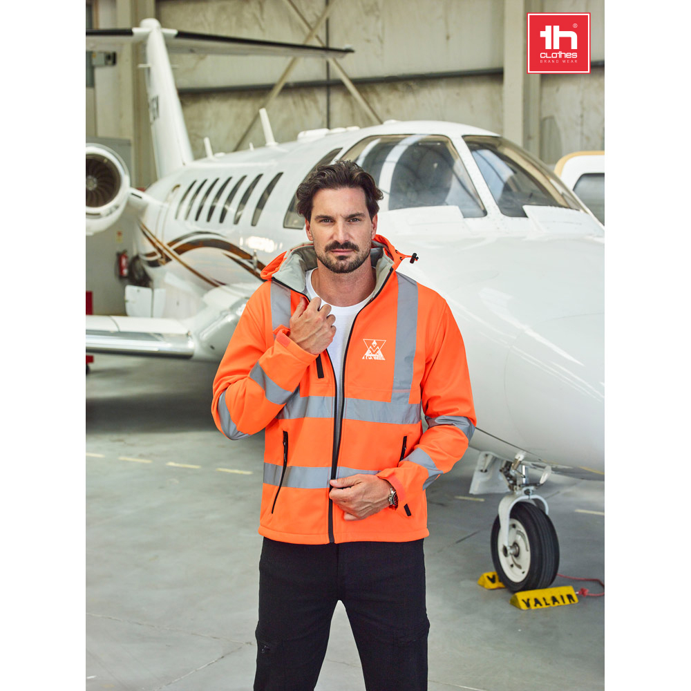 THC ZAGREB WORK. Куртка Softshell повышенной видимости (унисекс)