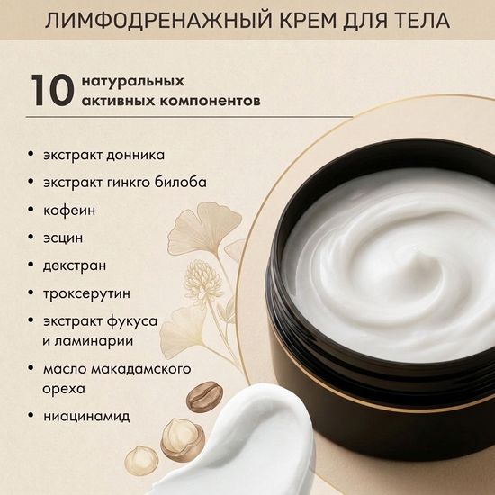 Крем для тела Лимфотек Limfotek, интенсивный лимфодренажный